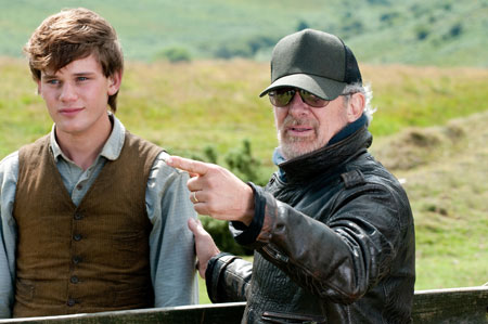 Steven Spielberg on set of WAR HORSE